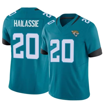 Men's Jacksonville Jaguars ＃20 Kahlef Hailassie Teal Limited Vapor F.U.S.E. Jersey