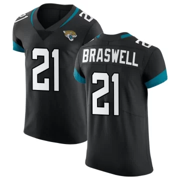 Men's Jacksonville Jaguars ＃21 Christian Braswell Black Elite Vapor Untouchable Jersey