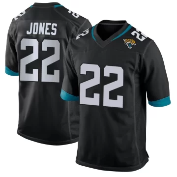 Men's Jacksonville Jaguars ＃22 Jarrian Jones Black Game Jersey