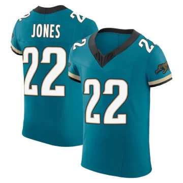 Men's Jacksonville Jaguars ＃22 Jarrian Jones Teal Elite Prowler Throwback Vapor F.U.S.E. Jersey