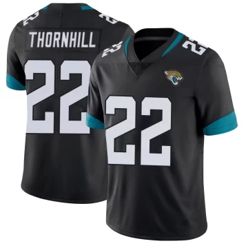 Men's Jacksonville Jaguars ＃22 Juan Thornhill Black Limited Vapor Untouchable Jersey
