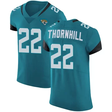 Men's Jacksonville Jaguars ＃22 Juan Thornhill Teal Elite Vapor Untouchable Alternate Jersey