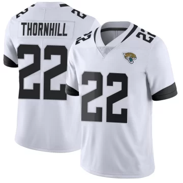 Men's Jacksonville Jaguars ＃22 Juan Thornhill White Limited Vapor Untouchable Jersey