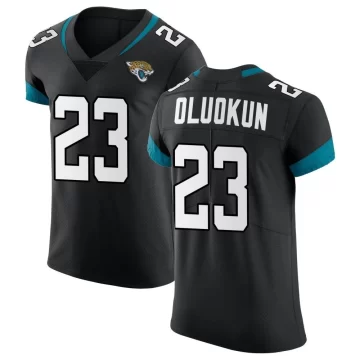 Men's Jacksonville Jaguars ＃23 Foyesade Oluokun Black Elite Vapor Untouchable Jersey