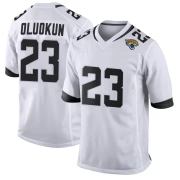 Men's Jacksonville Jaguars ＃23 Foyesade Oluokun White Game Jersey