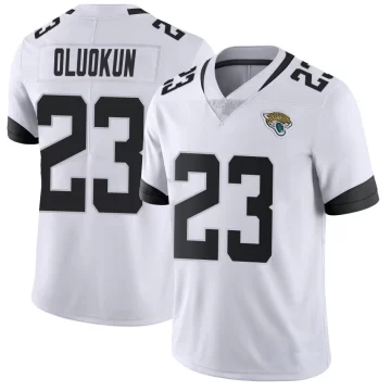Men's Jacksonville Jaguars ＃23 Foyesade Oluokun White Limited Vapor Untouchable Jersey