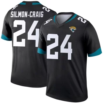 Men's Jacksonville Jaguars ＃24 Cam'Ron Silmon-Craig Black Legend Jersey