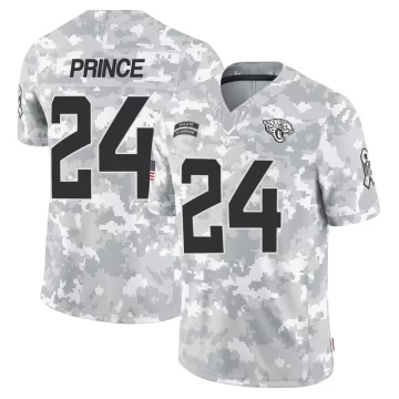 Men's Jacksonville Jaguars ＃24 De'Antre Prince Arctic Camo Limited 2024 Salute to Service Jersey