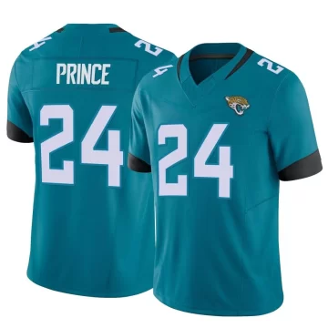 Men's Jacksonville Jaguars ＃24 De'Antre Prince Teal Limited Vapor F.U.S.E. Jersey