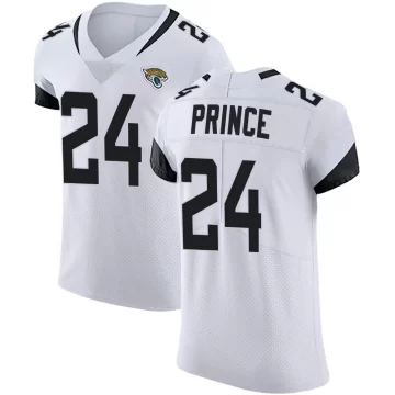 Men's Jacksonville Jaguars ＃24 De'Antre Prince White Elite Vapor Untouchable Road Jersey