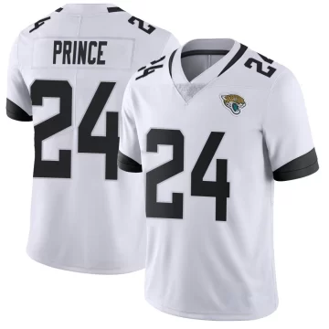 Men's Jacksonville Jaguars ＃24 De'Antre Prince White Limited Vapor Untouchable Jersey