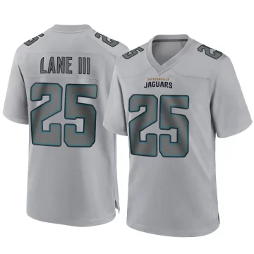 Men's Jacksonville Jaguars ＃25 Rayuan Lane III Gray Game Atmosphere Fashion Jersey