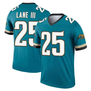 Men's Jacksonville Jaguars ＃25 Rayuan Lane III Teal Legend Prowler Throwback Jersey
