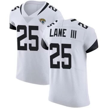 Men's Jacksonville Jaguars ＃25 Rayuan Lane III White Elite Vapor Untouchable Road Jersey
