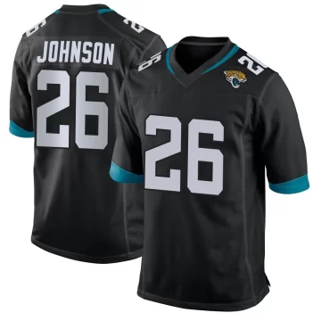 Men's Jacksonville Jaguars ＃26 Antonio Johnson Black Game Jersey