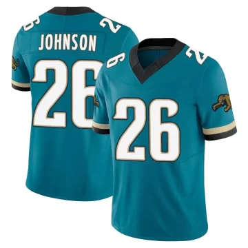 Men's Jacksonville Jaguars ＃26 Antonio Johnson Teal Limited Prowler Throwback Vapor F.U.S.E. Jersey