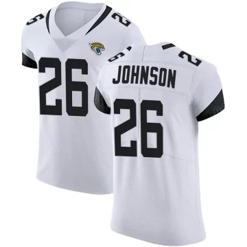 Men's Jacksonville Jaguars ＃26 Antonio Johnson White Elite Vapor Untouchable Road Jersey