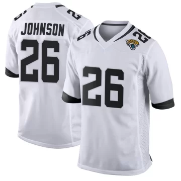 Men's Jacksonville Jaguars ＃26 Antonio Johnson White Game Jersey