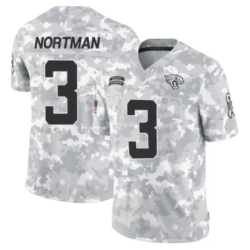 Men's Jacksonville Jaguars ＃3 Brad Nortman Arctic Camo Limited 2024 Salute to Service Jersey