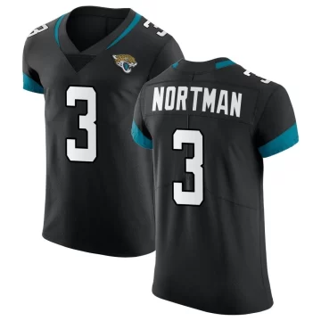 Men's Jacksonville Jaguars ＃3 Brad Nortman Black Elite Vapor Untouchable Jersey