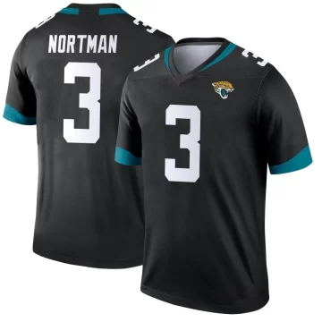 Men's Jacksonville Jaguars ＃3 Brad Nortman Black Legend Jersey