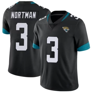 Men's Jacksonville Jaguars ＃3 Brad Nortman Black Limited Vapor Untouchable Jersey