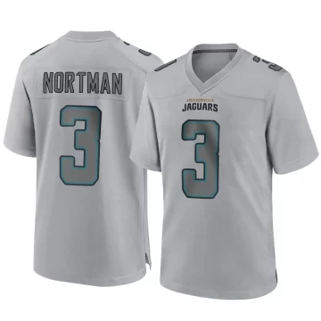 Men's Jacksonville Jaguars ＃3 Brad Nortman Gray Game Atmosphere Fashion Jersey
