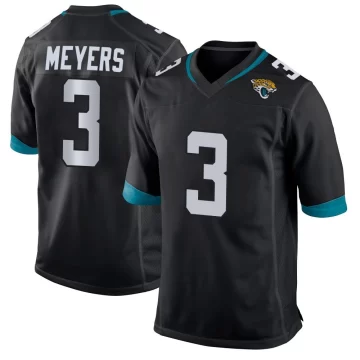 Men's Jacksonville Jaguars ＃3 Jakobi Meyers Black Game Jersey