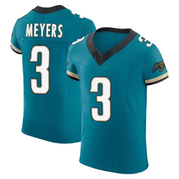 Men's Jacksonville Jaguars ＃3 Jakobi Meyers Teal Elite Prowler Throwback Vapor F.U.S.E. Jersey