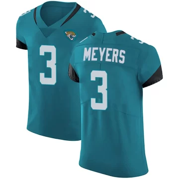 Men's Jacksonville Jaguars ＃3 Jakobi Meyers Teal Elite Vapor Untouchable Alternate Jersey