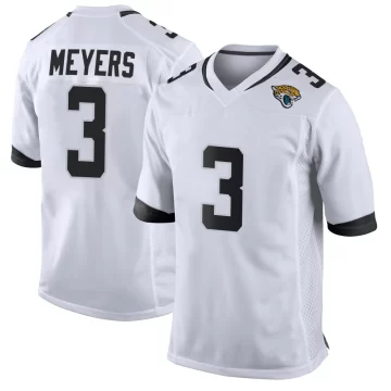 Men's Jacksonville Jaguars ＃3 Jakobi Meyers White Game Jersey