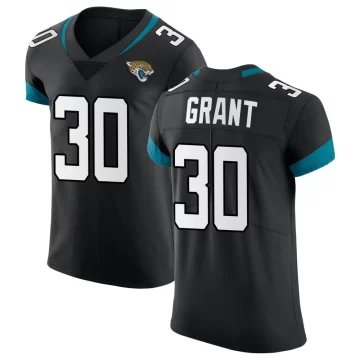 Men's Jacksonville Jaguars ＃30 Corey Grant Black Elite Vapor Untouchable Jersey