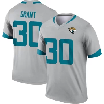 Men's Jacksonville Jaguars ＃30 Corey Grant Legend Silver Inverted Jersey