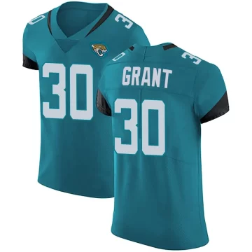 Men's Jacksonville Jaguars ＃30 Corey Grant Teal Elite Vapor Untouchable Alternate Jersey