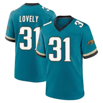Men's Jacksonville Jaguars ＃31 Keni-H Lovely Teal Game Prowler Throwback Jersey