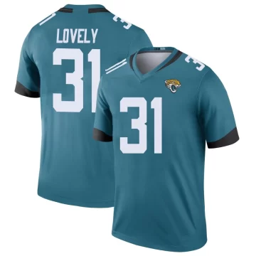 Men's Jacksonville Jaguars ＃31 Keni-H Lovely Teal Legend Color Rush Jersey
