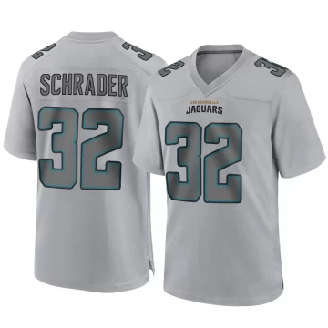 Men's Jacksonville Jaguars ＃32 Cody Schrader Gray Game Atmosphere Fashion Jersey