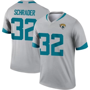 Men's Jacksonville Jaguars ＃32 Cody Schrader Legend Silver Inverted Jersey