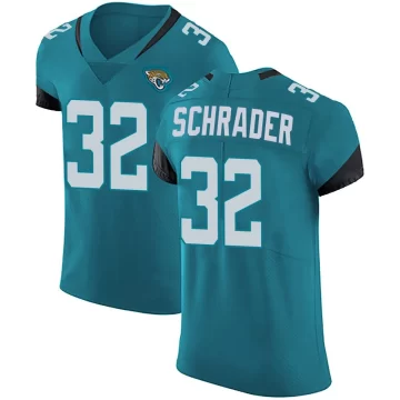 Men's Jacksonville Jaguars ＃32 Cody Schrader Teal Elite Vapor Untouchable Alternate Jersey