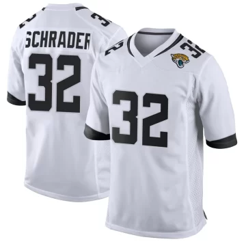 Men's Jacksonville Jaguars ＃32 Cody Schrader White Game Jersey