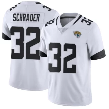 Men's Jacksonville Jaguars ＃32 Cody Schrader White Limited Vapor Untouchable Jersey