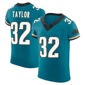 Men's Jacksonville Jaguars ＃32 Keith Taylor Teal Elite Prowler Throwback Vapor F.U.S.E. Jersey