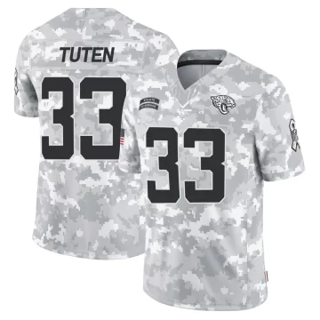 Men's Jacksonville Jaguars ＃33 Bhayshul Tuten Arctic Camo Limited 2024 Salute to Service Jersey