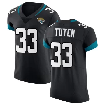 Men's Jacksonville Jaguars ＃33 Bhayshul Tuten Black Elite Vapor Untouchable Jersey