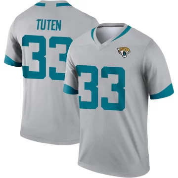 Men's Jacksonville Jaguars ＃33 Bhayshul Tuten Legend Silver Inverted Jersey