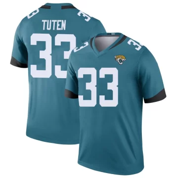 Men's Jacksonville Jaguars ＃33 Bhayshul Tuten Teal Legend Color Rush Jersey