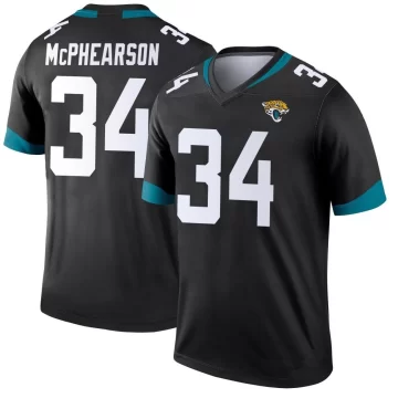 Men's Jacksonville Jaguars ＃34 Zech McPhearson Black Legend Jersey