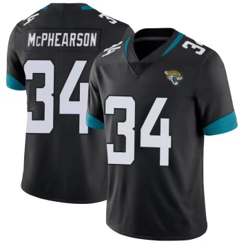 Men's Jacksonville Jaguars ＃34 Zech McPhearson Black Limited Vapor Untouchable Jersey