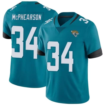 Men's Jacksonville Jaguars ＃34 Zech McPhearson Teal Limited Vapor Untouchable Jersey