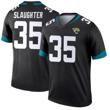 Men's Jacksonville Jaguars ＃35 Doneiko Slaughter Black Legend Jersey